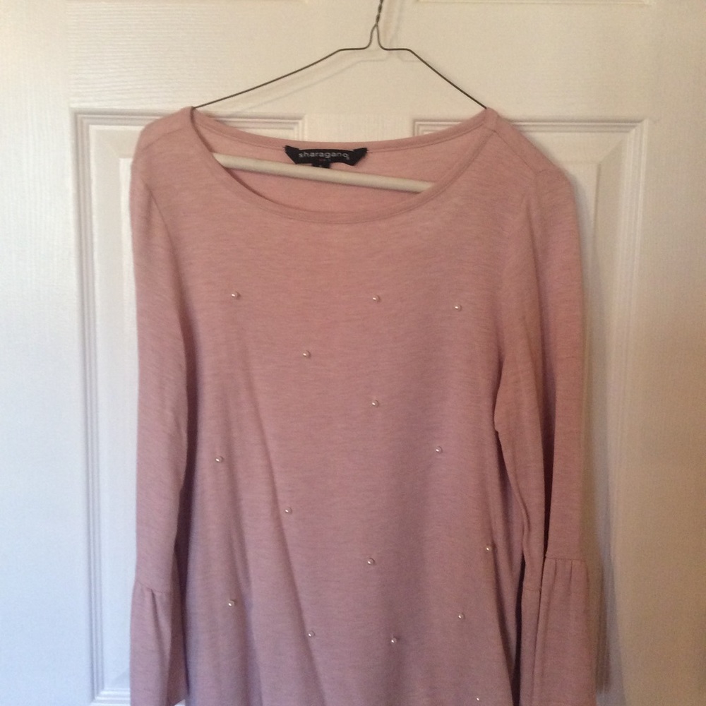 Bell Sleeve Sharagano Top with Pearl detail